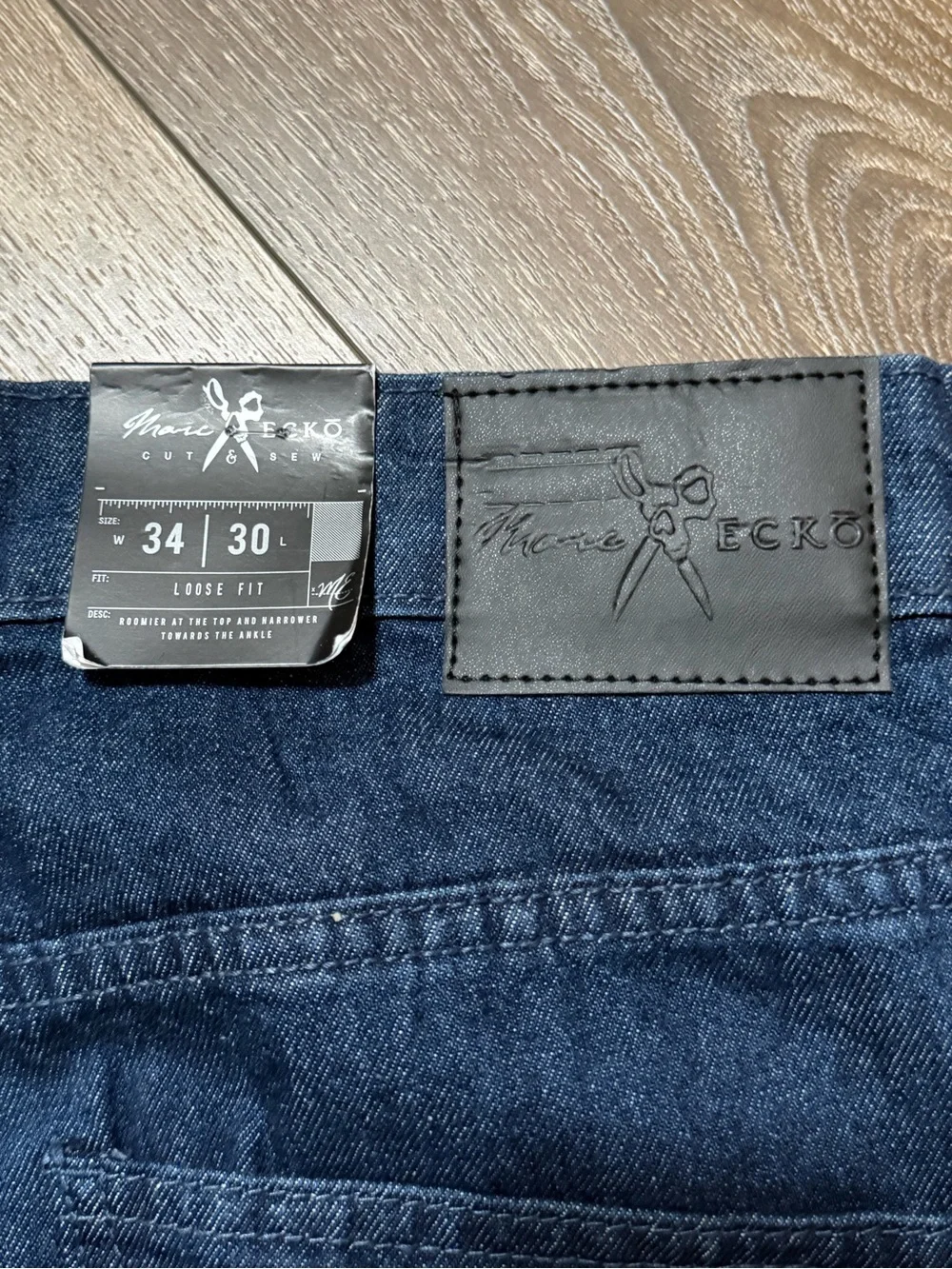 Marc Ecko Cut & Sew Indigo Cargo Denim Pants